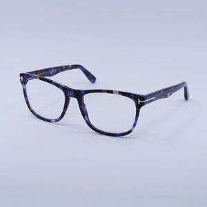 🕶️ New Tom Ford FT5662-B 055 56mm Eyeglasses - Blue Havana Frame